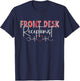 Hospital Receptionist Office Valentine Nursing Women's Valentine's Day Office Black Small Regular Fit Short Sleeve Cotton Blend T-Shirt - T-Shirt | Navy