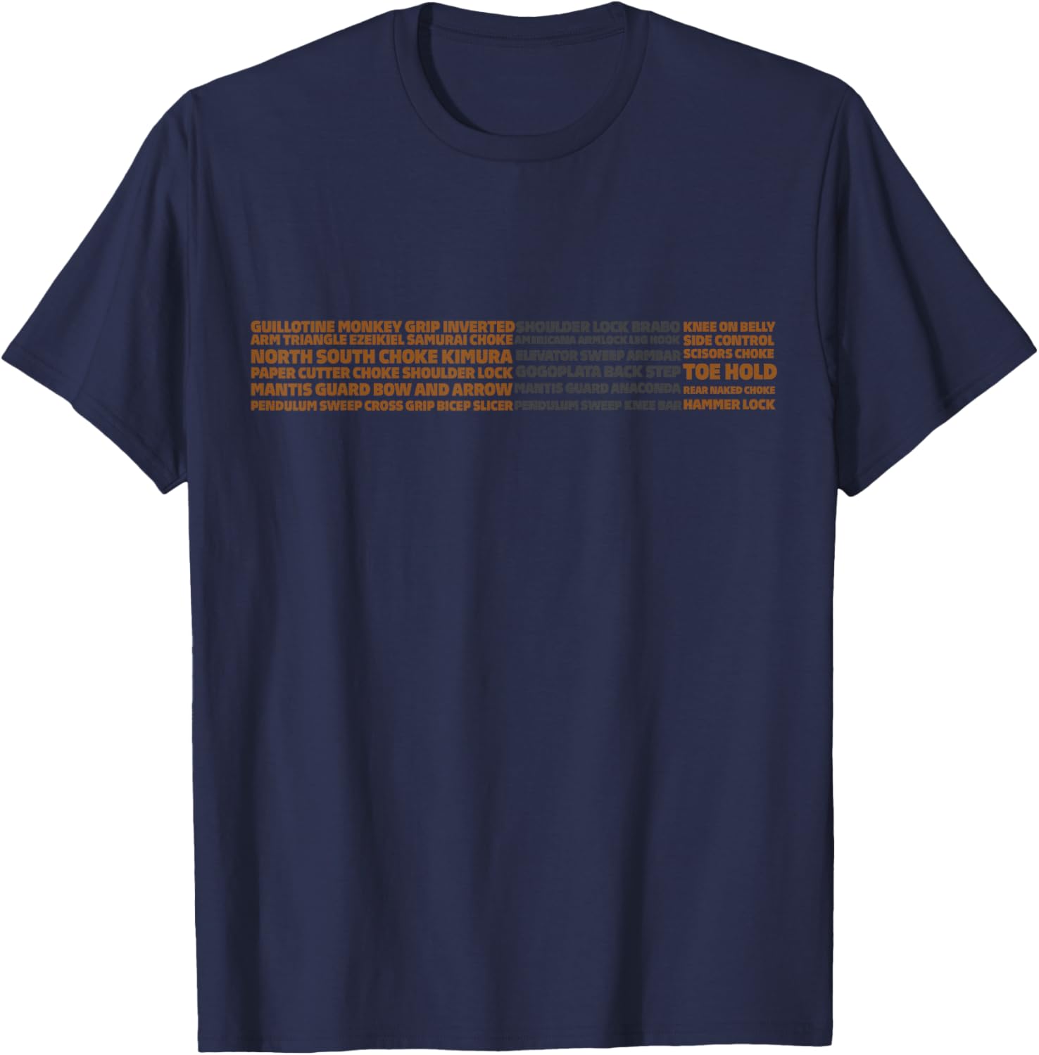 Brazilian Jiu-jitsu BJJ brown belt - BJJ submission T-Shirt - T-Shirt | Navy