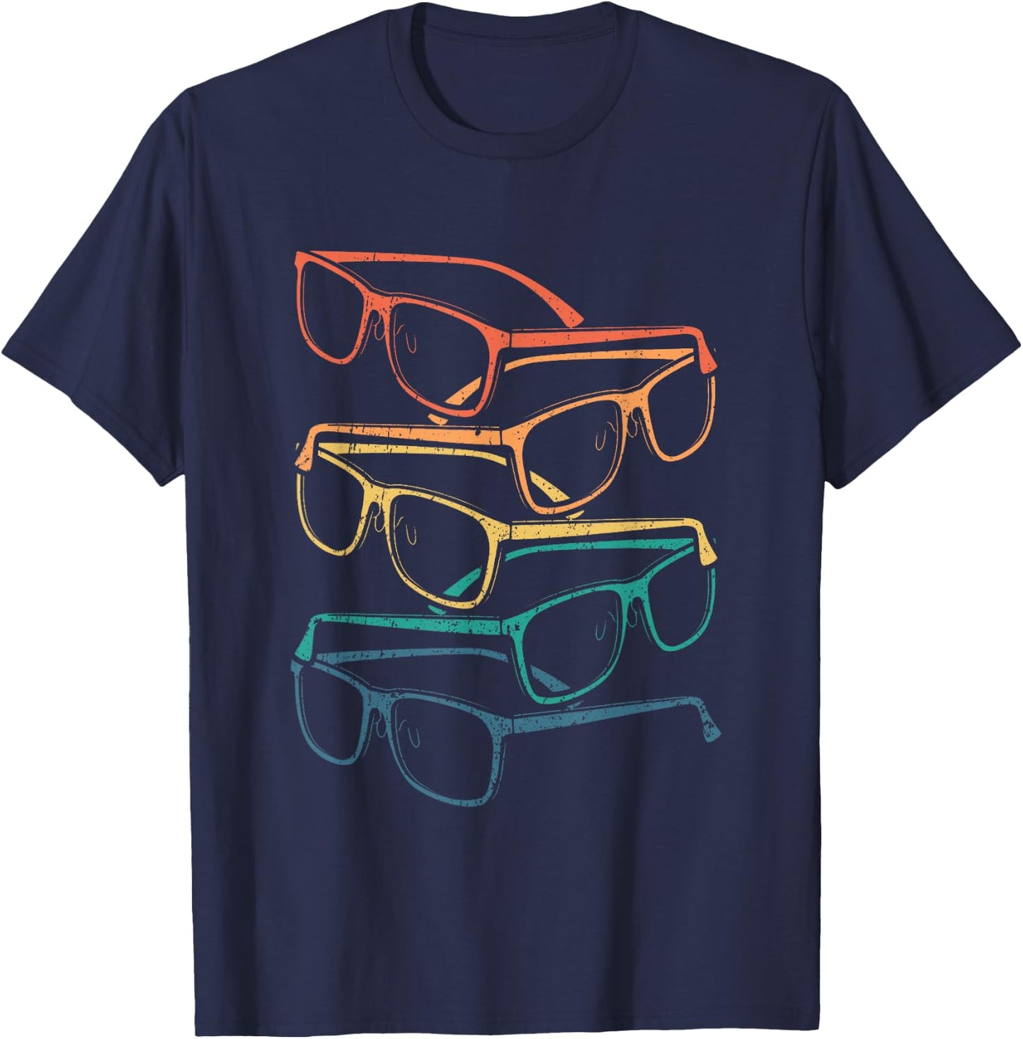Optician Optometrist Retro Vintage Glasses Eye Glass Doctor T-Shirt - T-Shirt | Navy