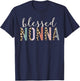 Blessed Nonna Cute Leopard Print T-Shirt - T-Shirt | Navy