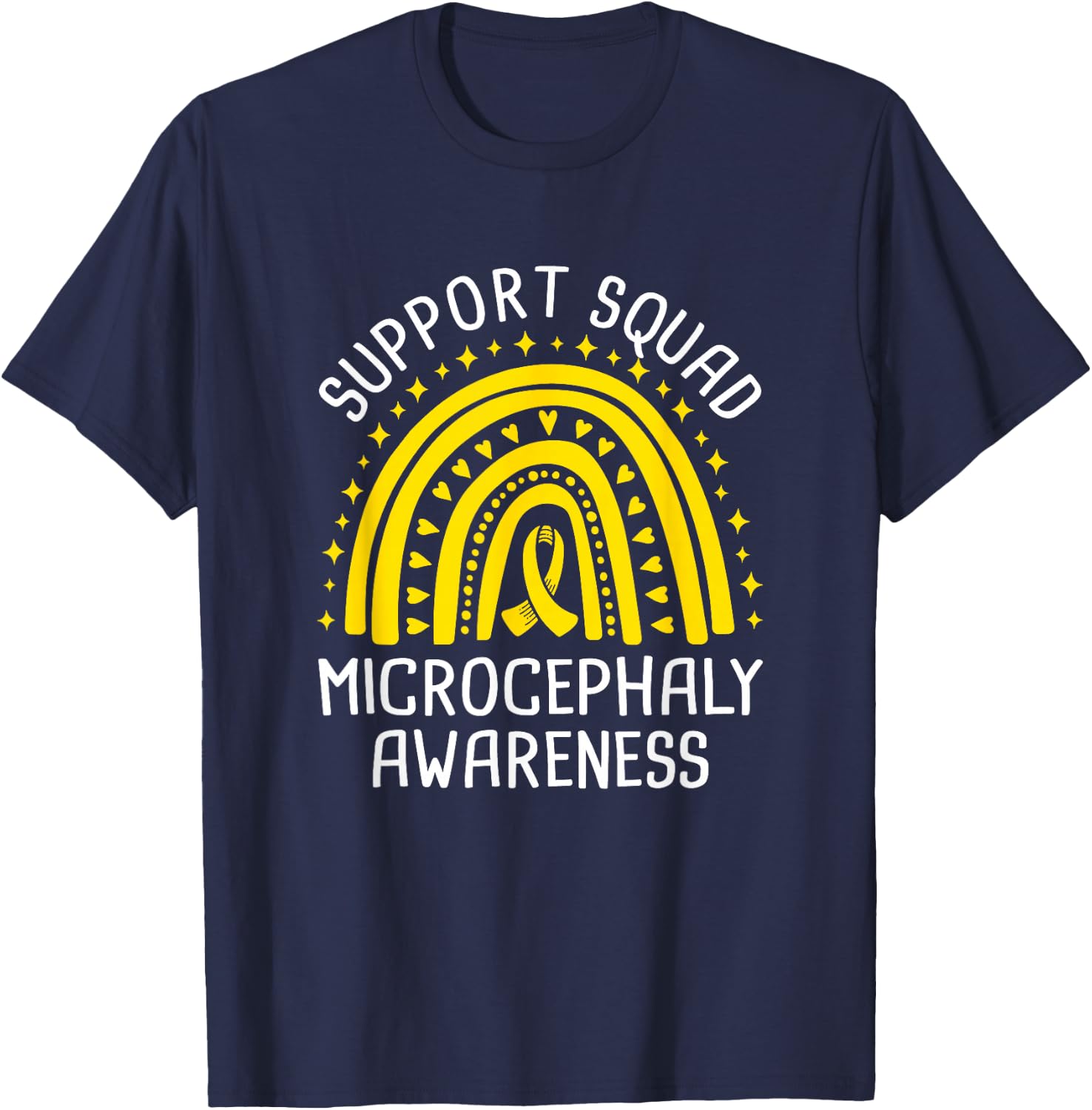 Support Squad Microcephaly Awareness T-Shirt - T-Shirt | Navy
