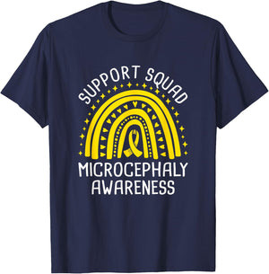 Support Squad Microcephaly Awareness T-Shirt - T-Shirt | Navy