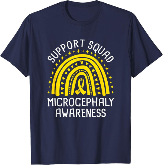 Support Squad Microcephaly Awareness T-Shirt - T-Shirt | Navy
