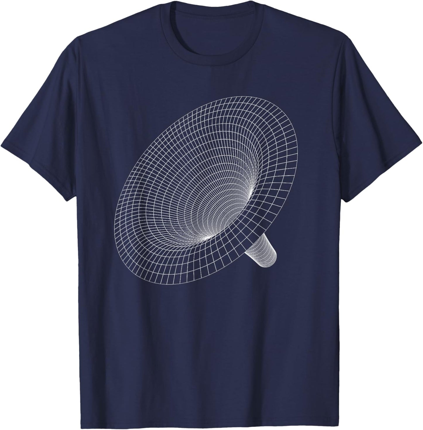 Black Hole Physics Wireframe Space Universe Physics Science T-Shirt - T-Shirt | Navy