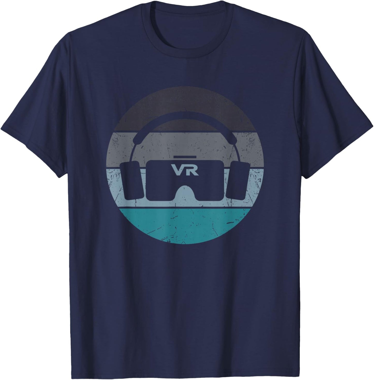 Funny VR Gamer Vintage Retro Video Games for Boys Men Gaming T-Shirt - T-Shirt | Navy