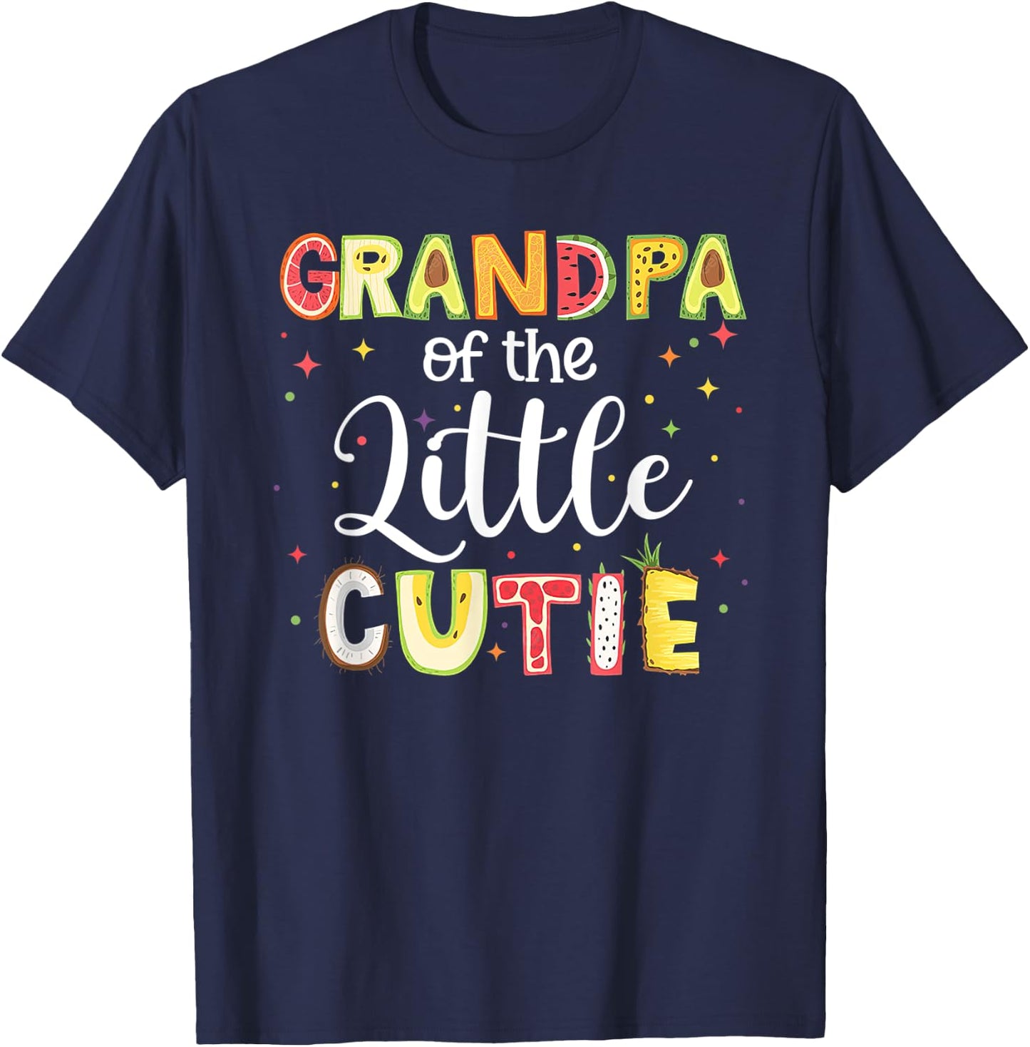 Grandpa Little Cutie Funny Matching Family Summer Fruit Papa Women T-Shirt - T-Shirt | Navy