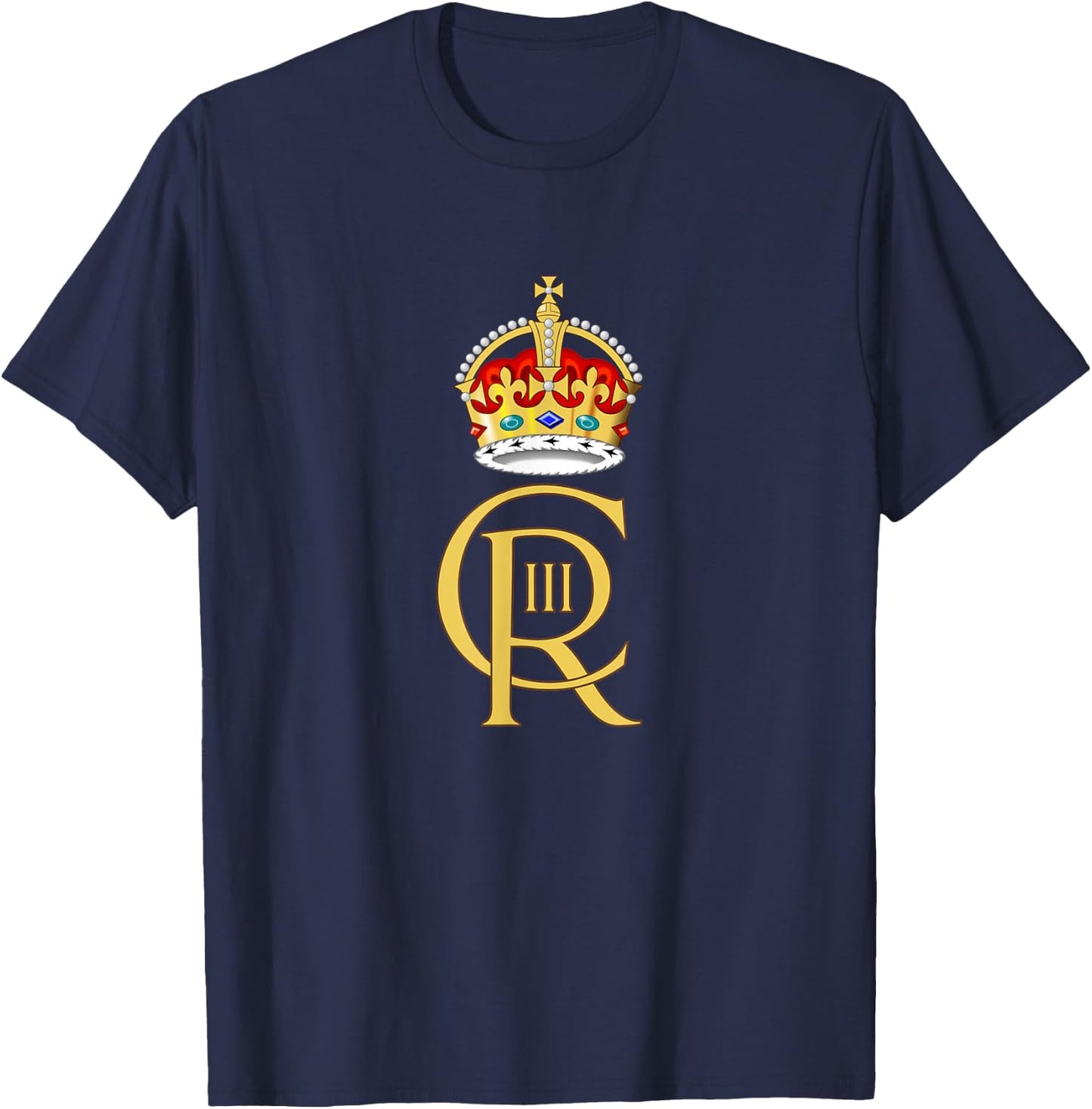Royal Cypher for King Charles III T-Shirt - T-Shirt | Navy
