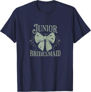 Vintage Junior Bridesmaid Wedding Bridal Party Jr Bridesmaid T-Shirt - T-Shirt | Navy
