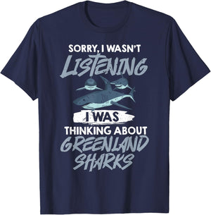 Greenland Shark Animal Tooth Funny Ocean T-Shirt - T-Shirt | Navy