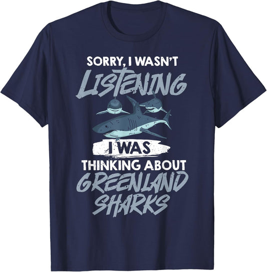 Greenland Shark Animal Tooth Funny Ocean T-Shirt - T-Shirt | Navy