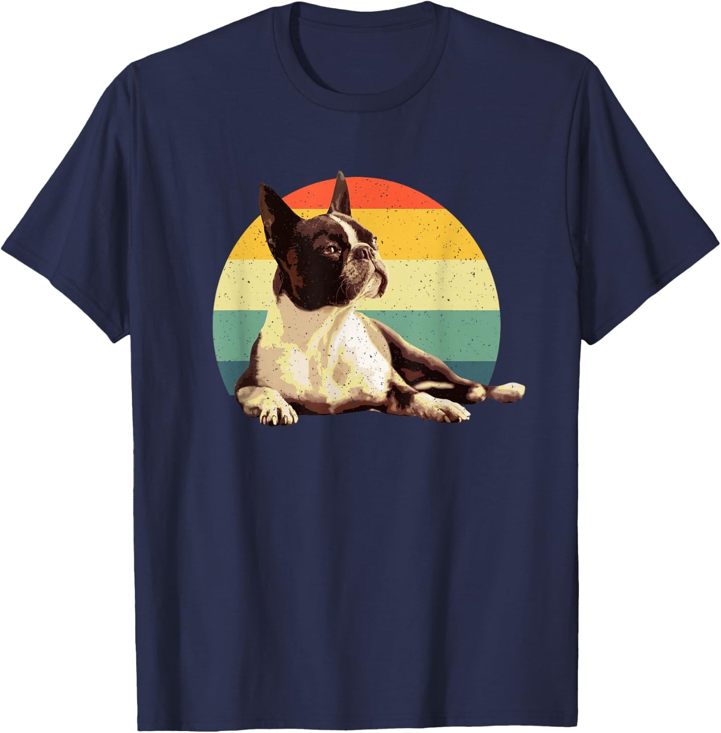 Cool Boston Terrier Art Women Boston Terrier Lovers T-Shirt - T-Shirt | Navy