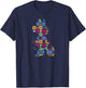 Disney Minnie Mouse Pose Día de los Muertos Day of the Dead T-Shirt - T-Shirt | Navy
