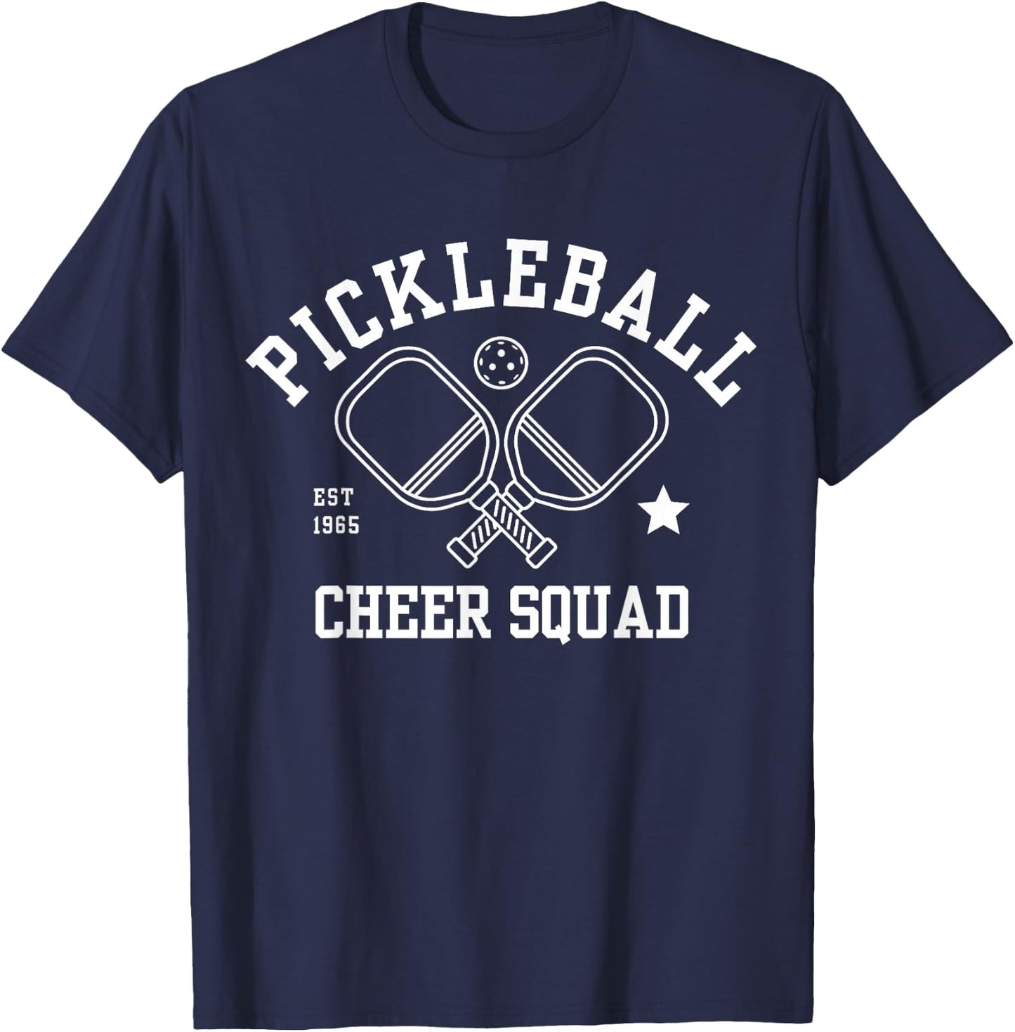 Pickleball Cheer Squad Cheer Team Cheerleader Varsity Team T-Shirt - T-Shirt | Navy