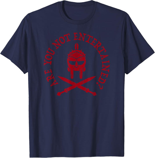 The Five Rings Collection ARE YOU NOT ENTERTAINED? -Adults MMA Black Small T-Shirt - T-Shirt | Navy