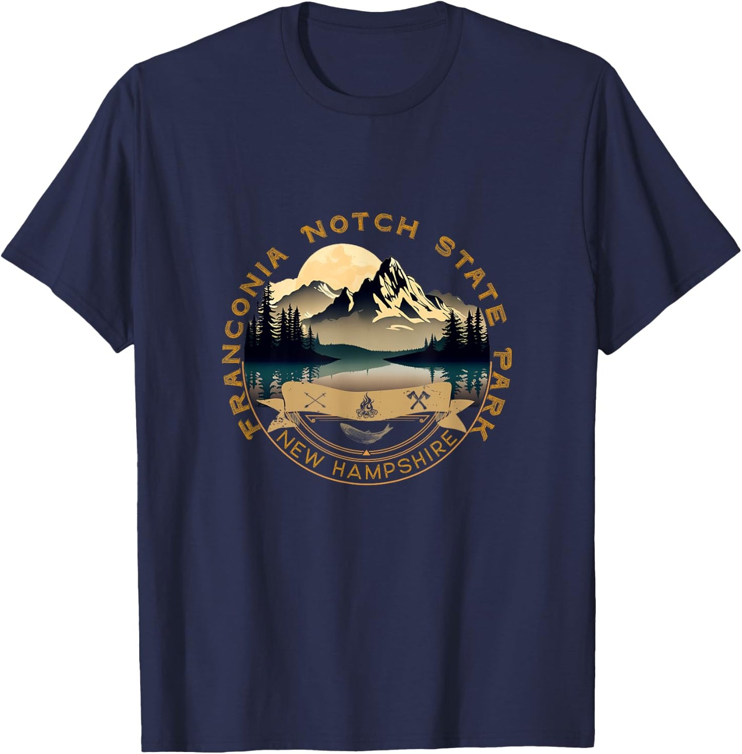 Franconia Notch State Park Vacation Apparel - Souvenir T-Shirt - T-Shirt | Navy