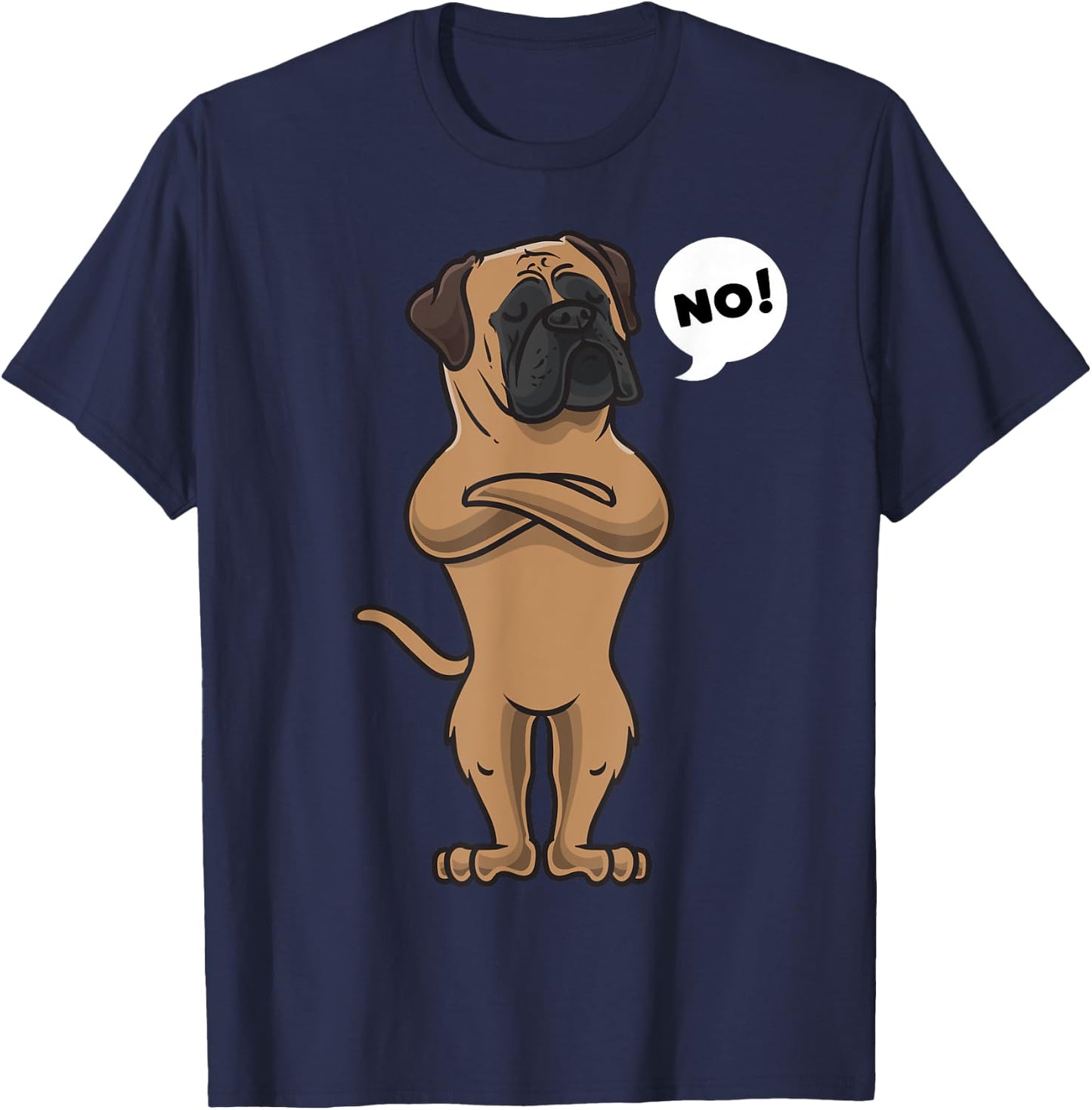 Stubborn Bullmastiff Dog Women Girls Kids T-Shirt - T-Shirt | Navy
