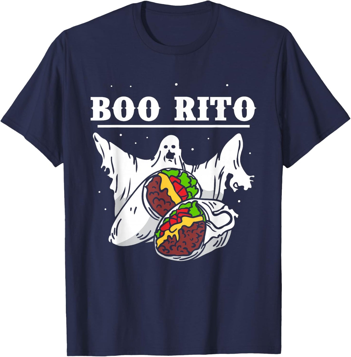 Boo Rito Halloween Proud Mexican Lover Country Mexico T-Shirt - T-Shirt | Navy