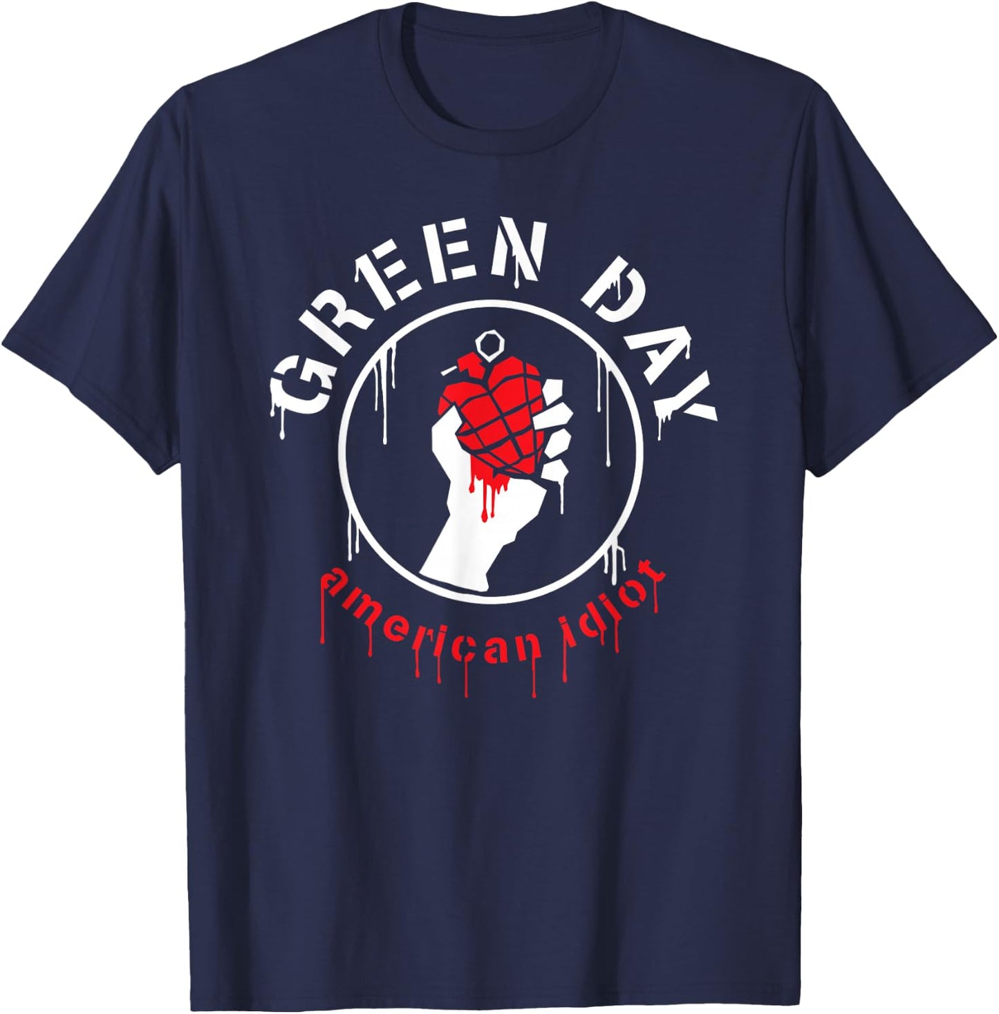 Green Day Drip American T-Shirt - T-Shirt | Navy