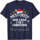 Most Likely To Read A Book On Christmas T-Shirt - T-Shirt | Navy