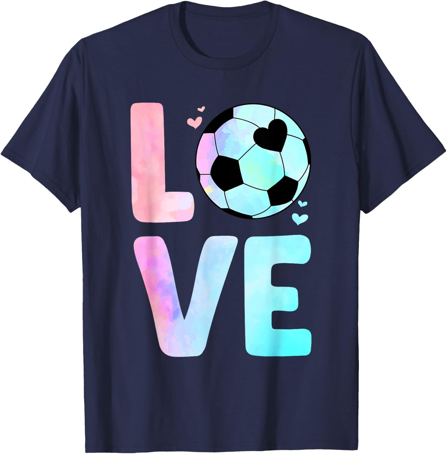 Cool Soccer Art Girls Toddler Themed Soccer Player T-Shirt - T-Shirt | Navy