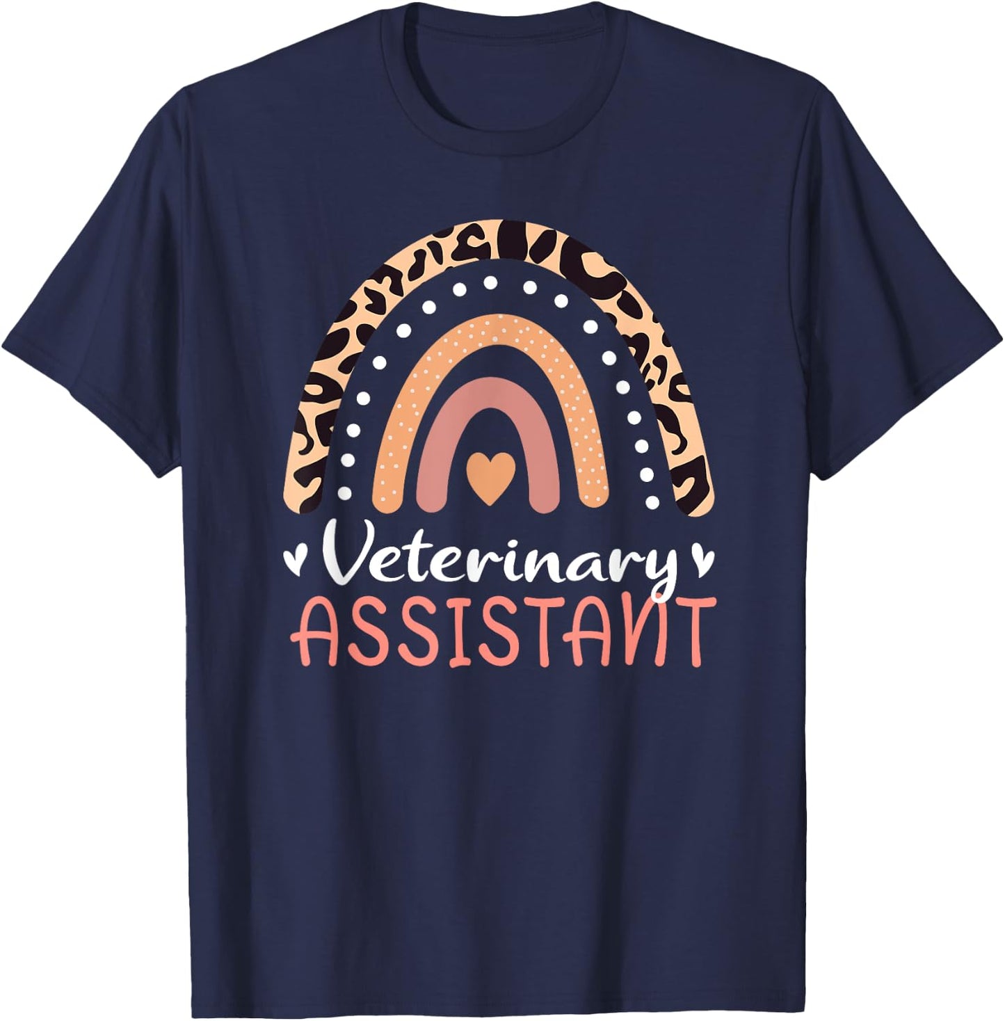 Veterinary Assistant Vet Tech Rainbow Vet Veterinarian Women T-Shirt - T-Shirt | Navy
