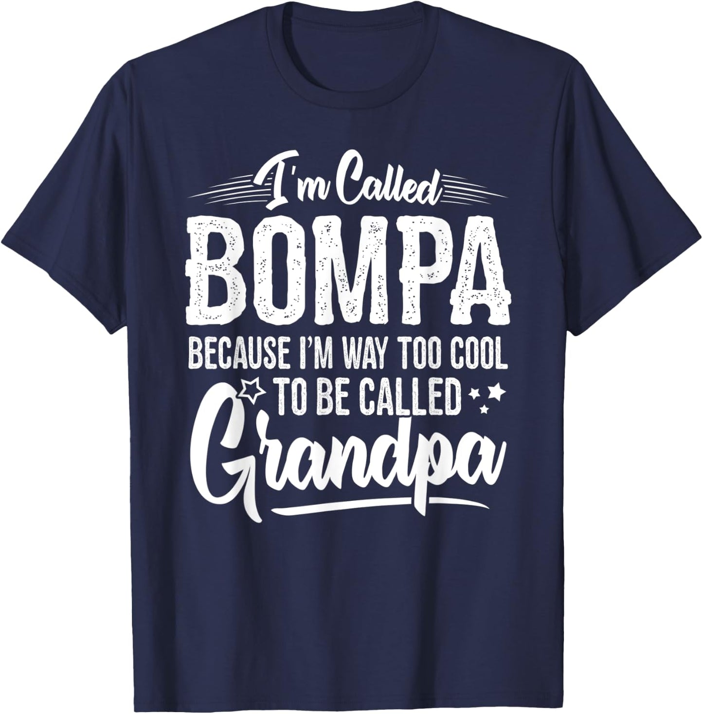 Bompa Shirt from Grandchildren Funny Grandfather Bompa T-Shirt - T-Shirt | Navy