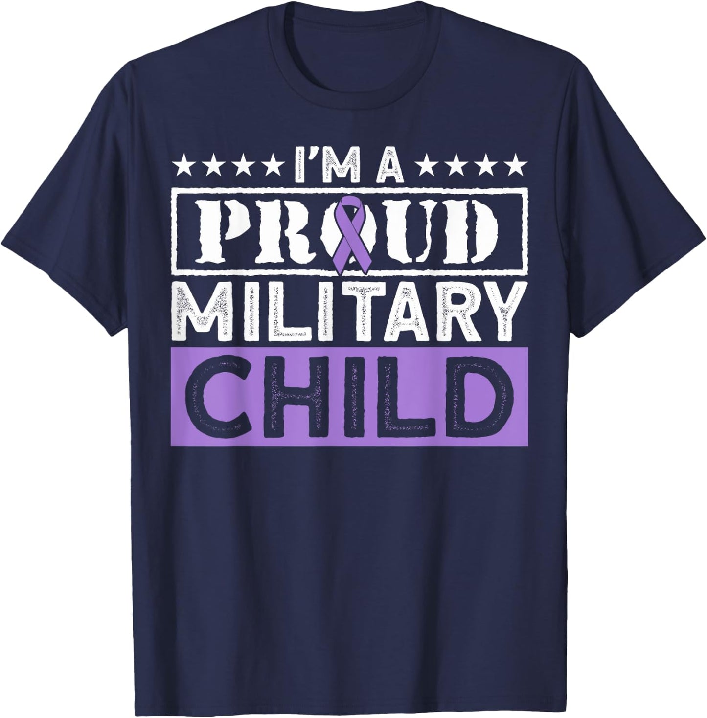 Month Of The Military Child Month Proud Military Child T-Shirt - T-Shirt | Navy