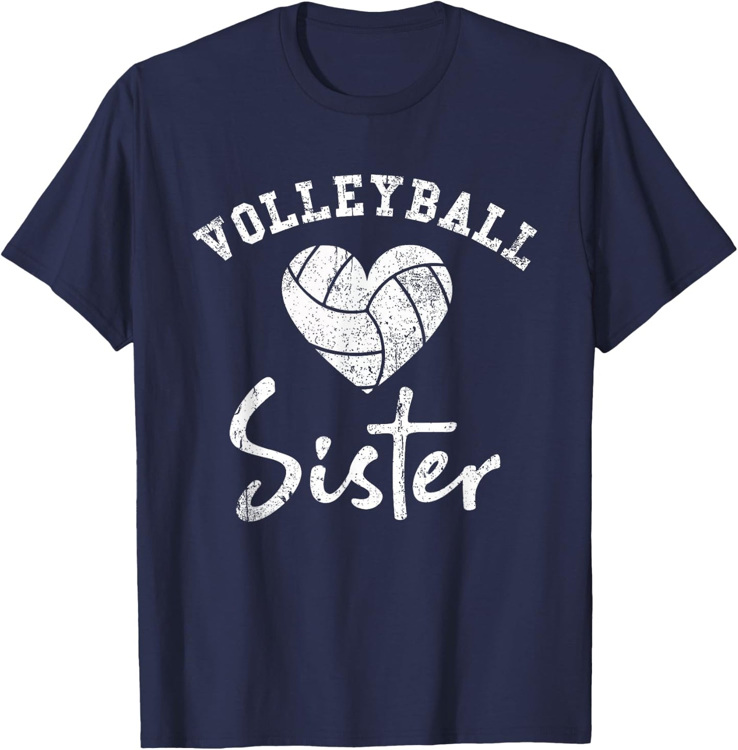 Volleyball Sister T-Shirt - T-Shirt | Navy