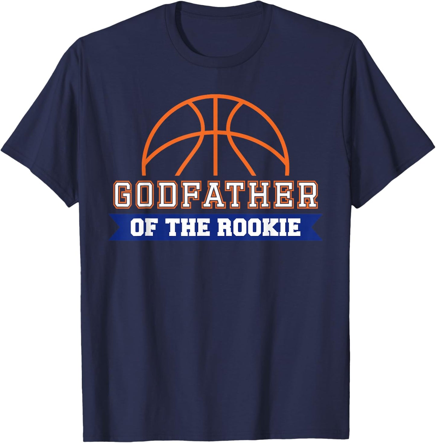 Godfather of Rookie 1st Birthday Basketball Theme Matching T-Shirt - T-Shirt | Navy