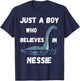 Just A Boy Who Believes In Nessie Loch Ness Boys T-Shirt - T-Shirt | Navy