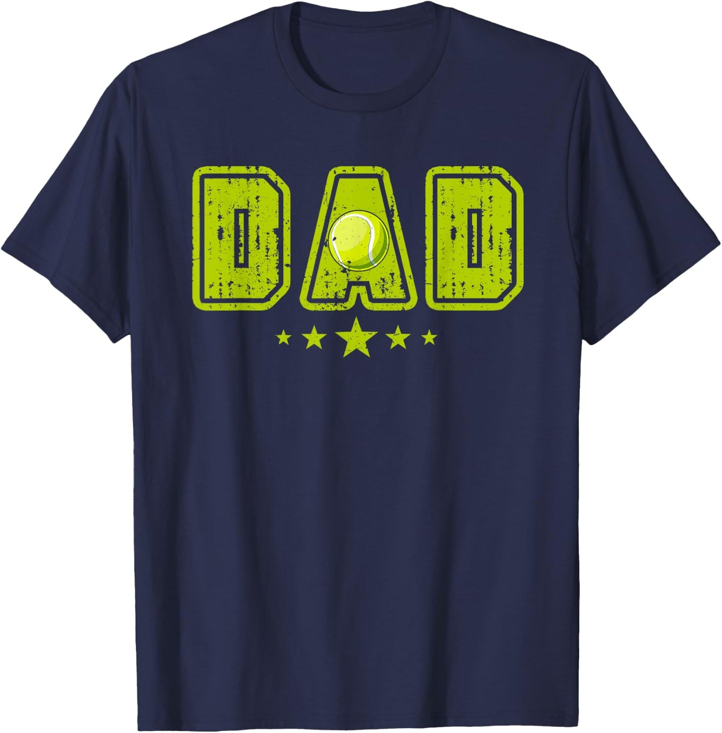 Vintage DAD Tennis Costume Dad Lover Player Father's Day T-Shirt - T-Shirt | Navy