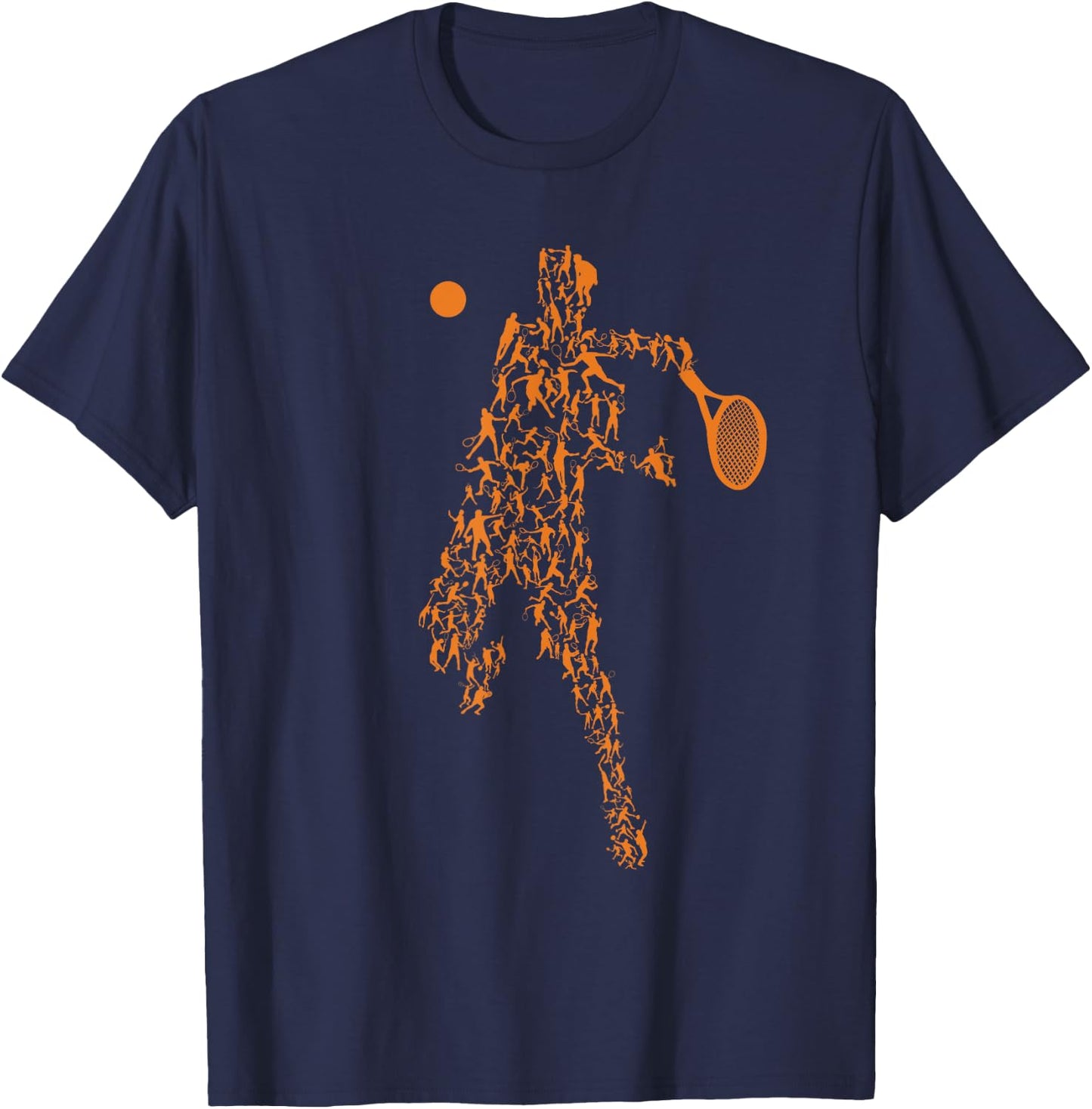 Tennis Positions Player Balls Funny Racket Game Outfit T-Shirt - T-Shirt | Navy