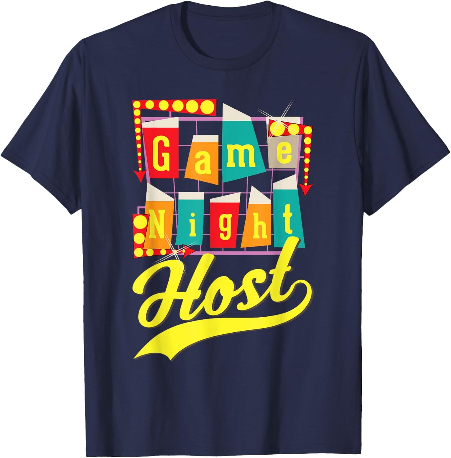 Game Night Host Family Board Game Trivia Night T-Shirt - T-Shirt | Navy