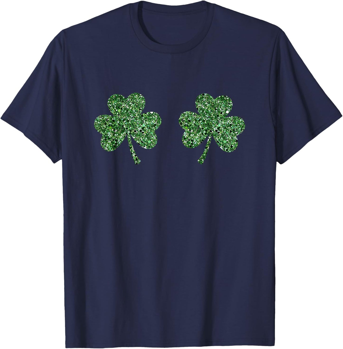 Shamrock Boobs Irish Boobies St Patricks Day Gifts T-Shirt - T-Shirt | Navy