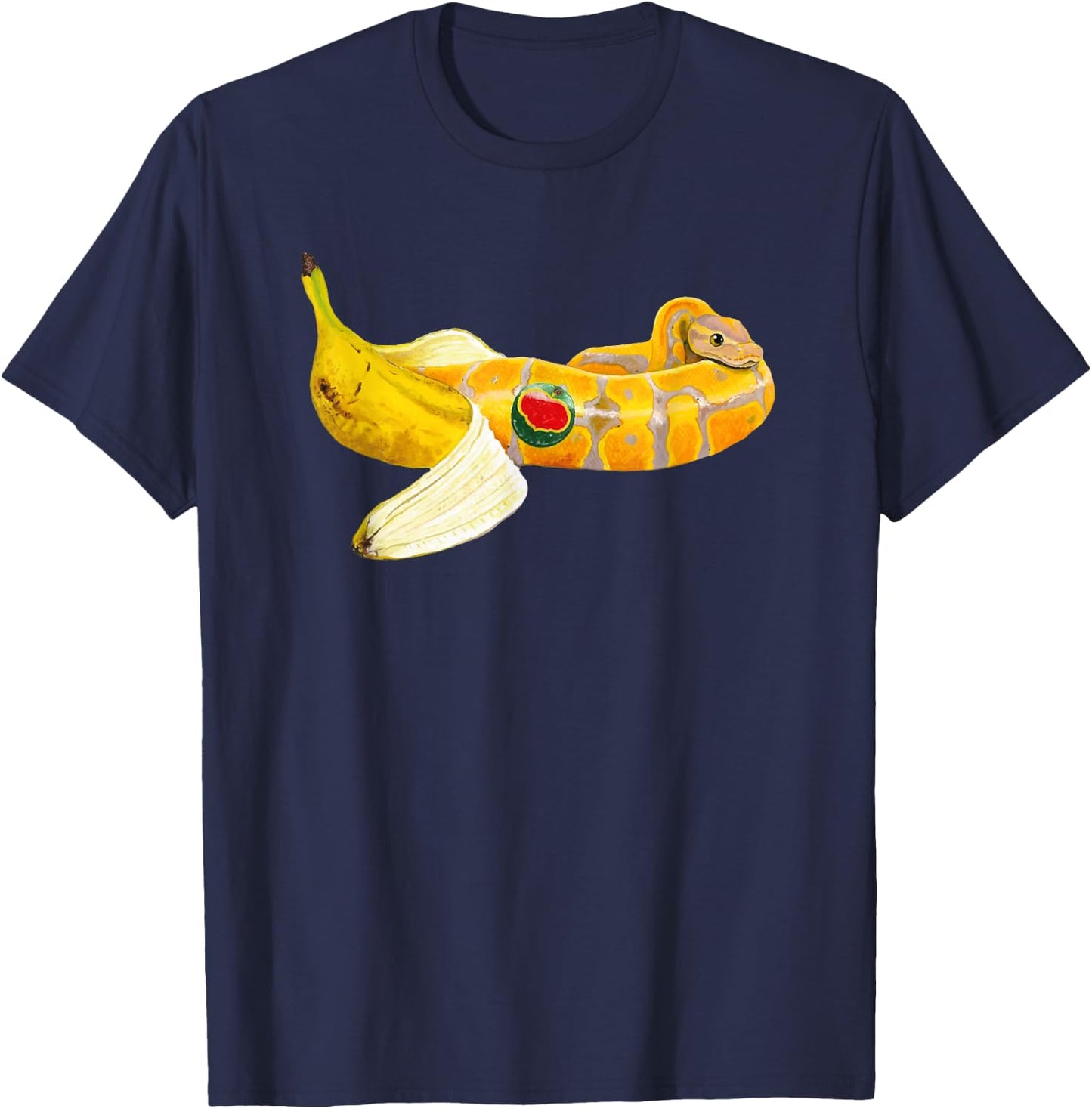 Banana Ball Python Snake Reptile Herpetologist Ophiology T-Shirt - T-Shirt | Navy