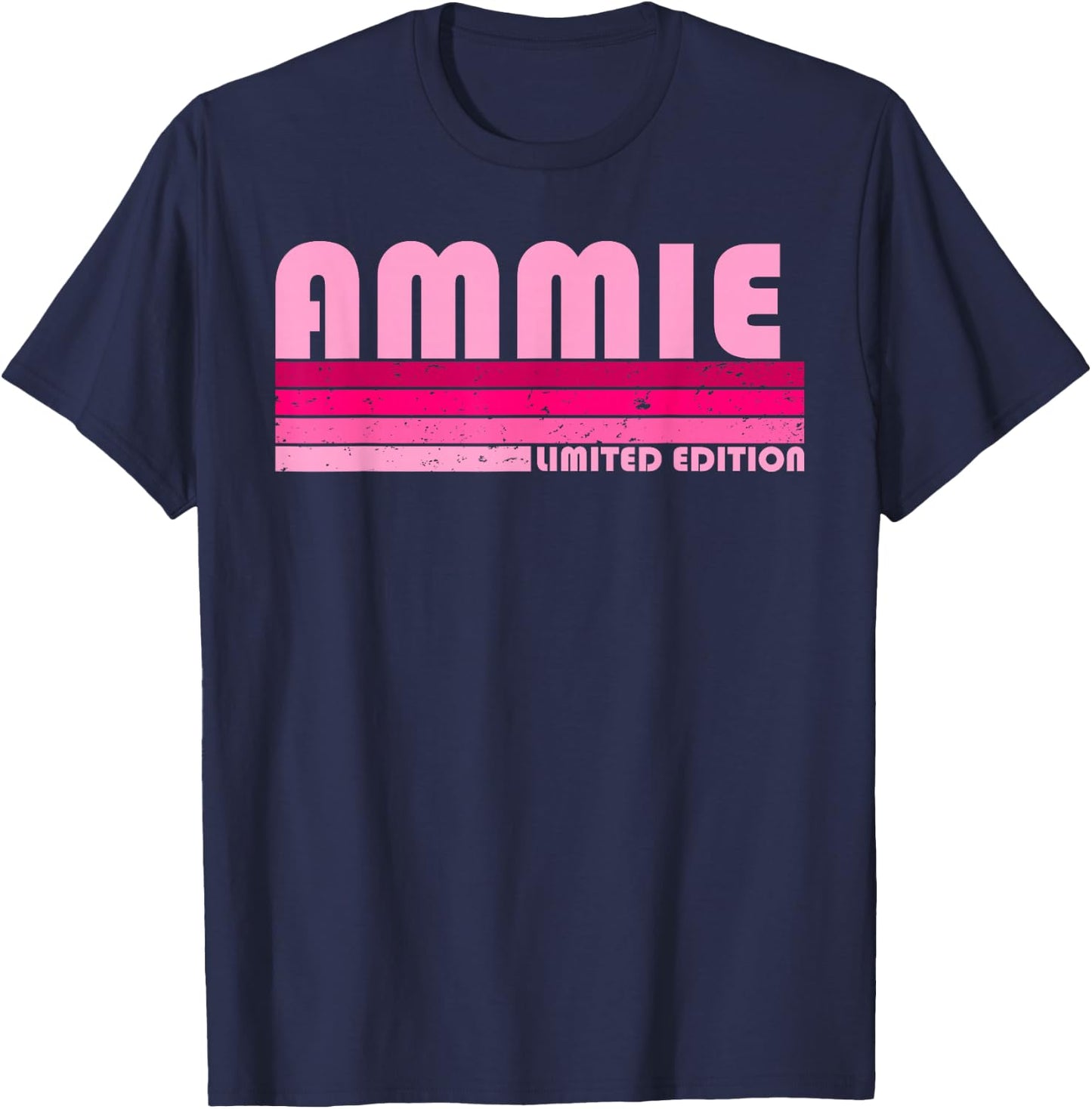 AMMIE Name Personalized Retro Vintage 80s 90s Birthday T-Shirt - T-Shirt | Navy