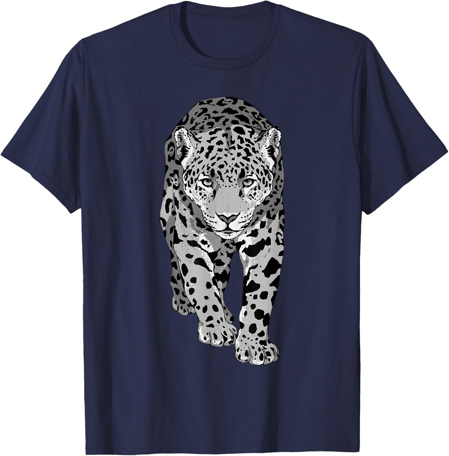 Cool Jaguar with powerful look with his beautiful eyes. T-Shirt - T-Shirt | Navy