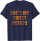Set Couples Thanksgiving She's My Sweet Potato I Yam T-Shirt - T-Shirt | Navy