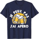 Je Peux Pas J'ai Aperitif Funny Beer Man T-Shirt - T-Shirt | Navy