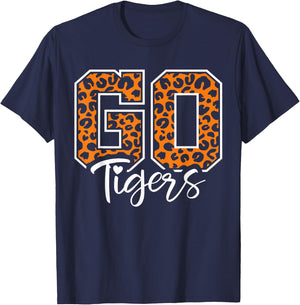 Tigers School Sports Fan Team Spirit Mascot Cute Heart T-Shirt - T-Shirt | Navy