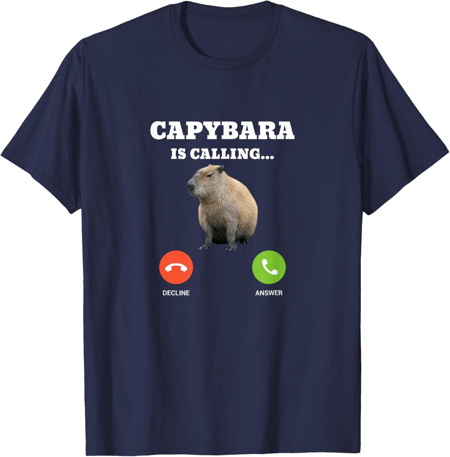Capybara Is Calling T-Shirt - T-Shirt | Navy
