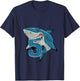 Kids 5 Year Old Shark Shirt 5th Birthday Shark Theme Party T-Shirt - T-Shirt | Navy