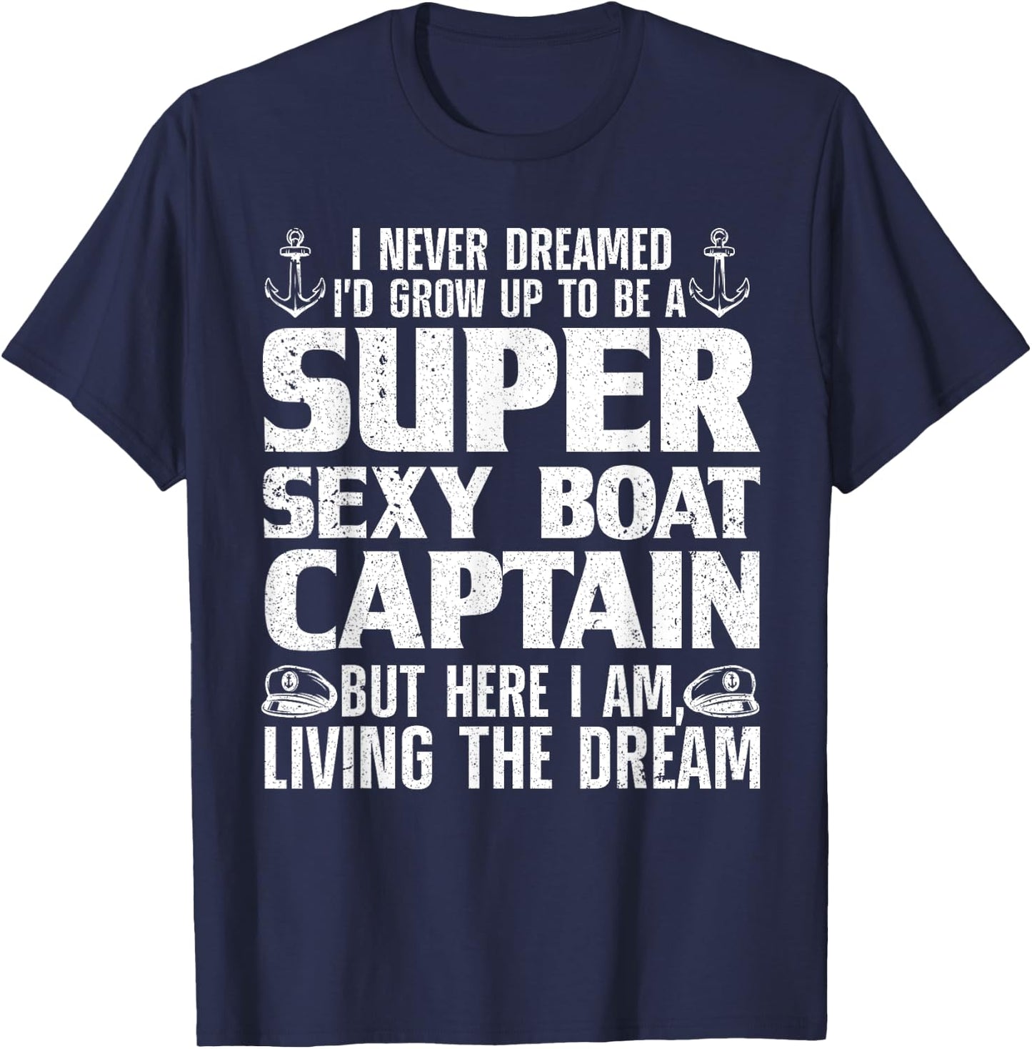 Funny Boat Captain Design Women Boating Boat Captain Small T-Shirt - T-Shirt | Navy