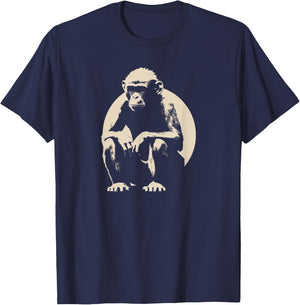 Funny Monkey with sunglasses cool Graffiti Urban art street T-Shirt - T-Shirt | Navy