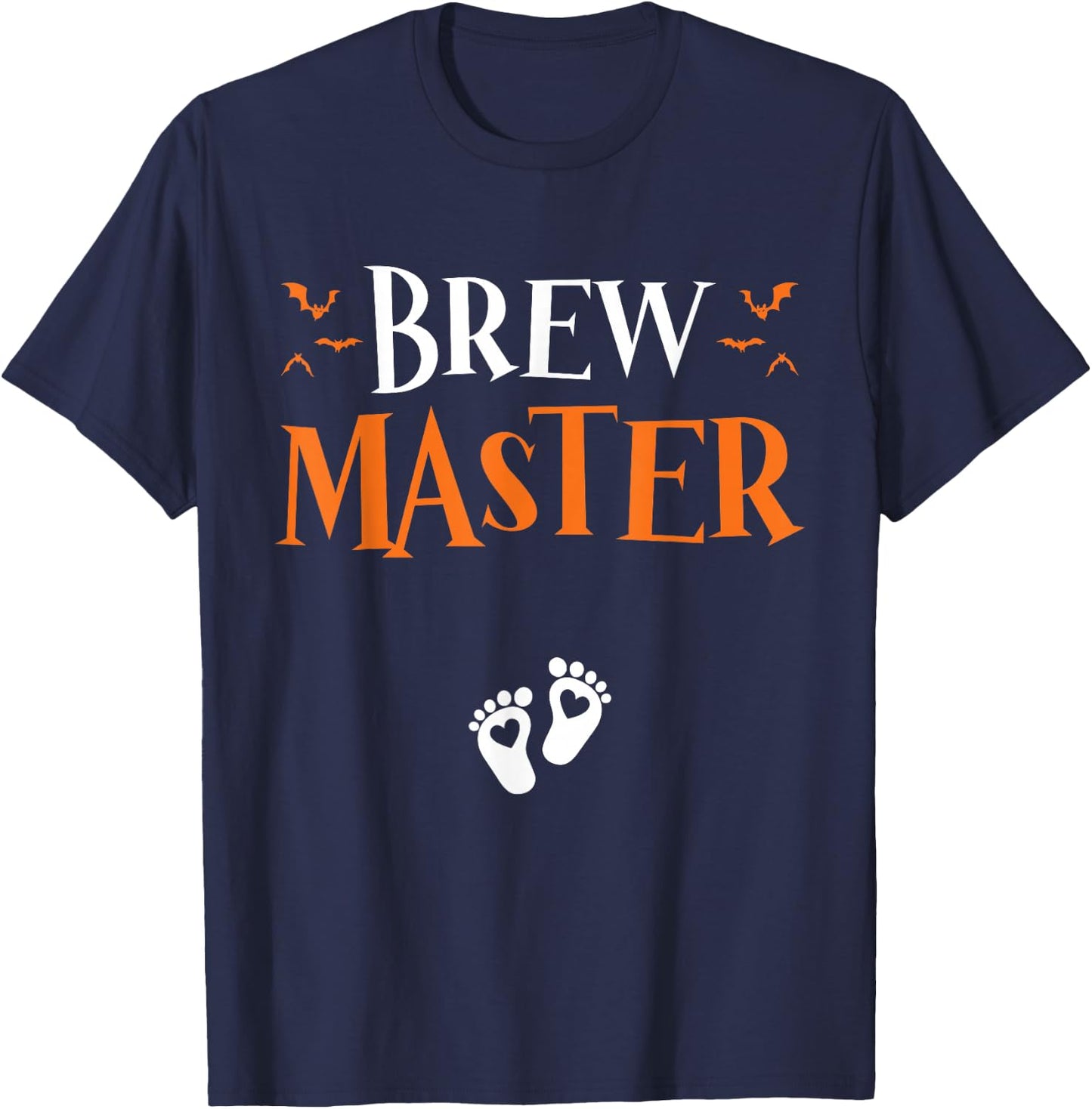Brew Master something Good is Brewing Halloween Pregnancy T-Shirt - T-Shirt | Navy