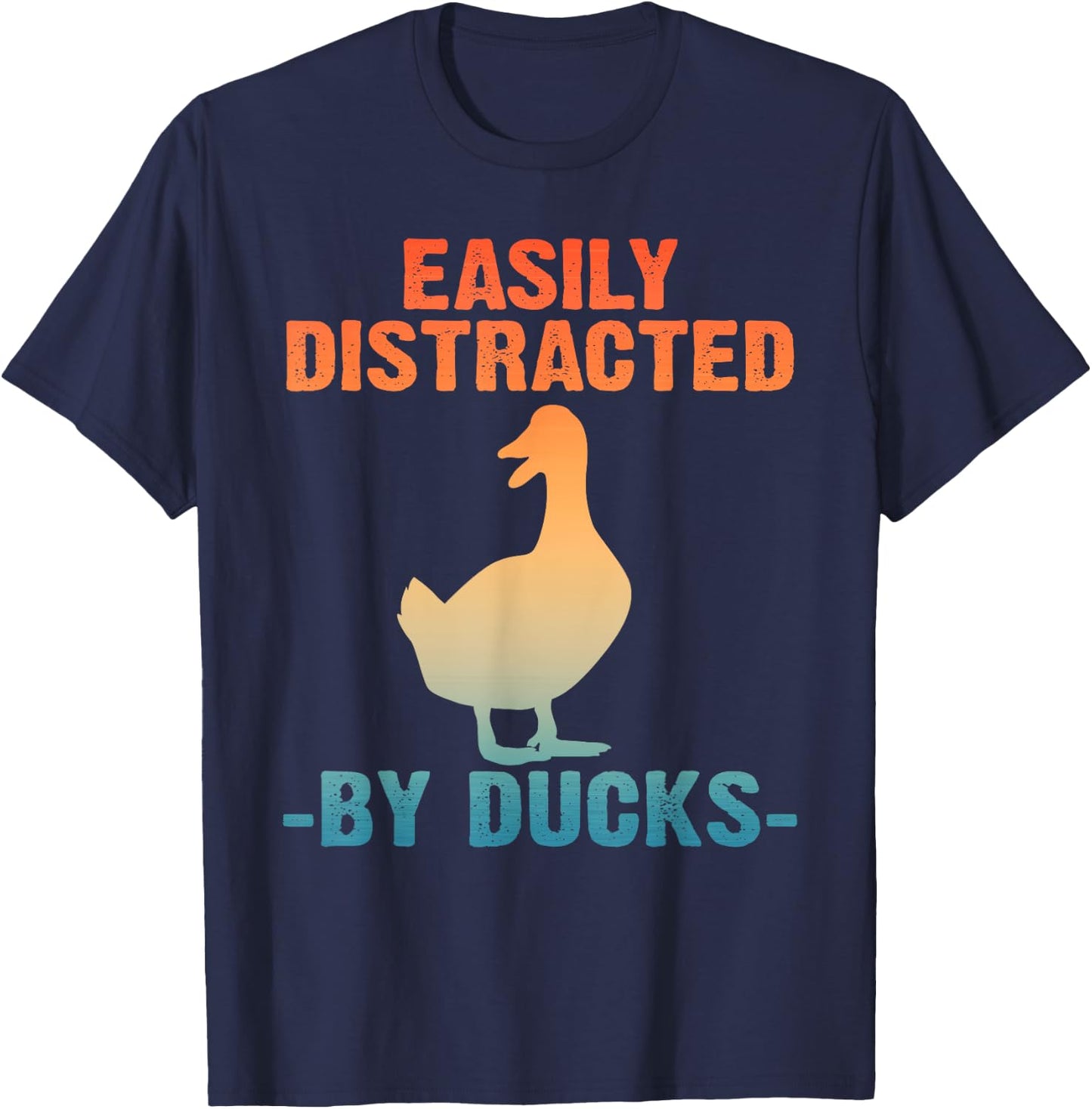 Cute Duck Design Women Aquatic Bird Duck Lovers T-Shirt - T-Shirt | Navy
