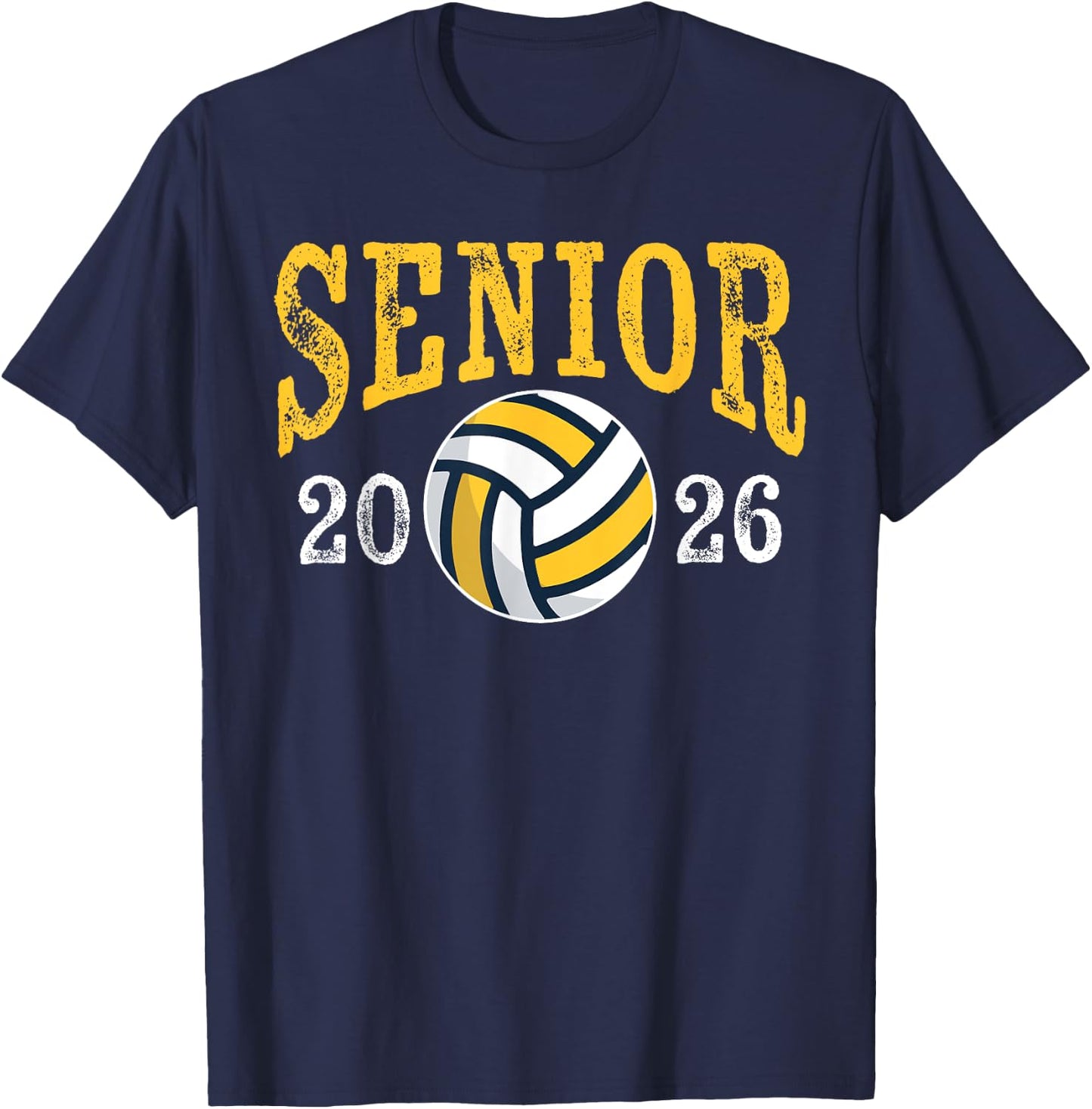 Senior 2026 Volleyball Mom Dad Grad Graduation Class Of 2026 T-Shirt - T-Shirt | Navy
