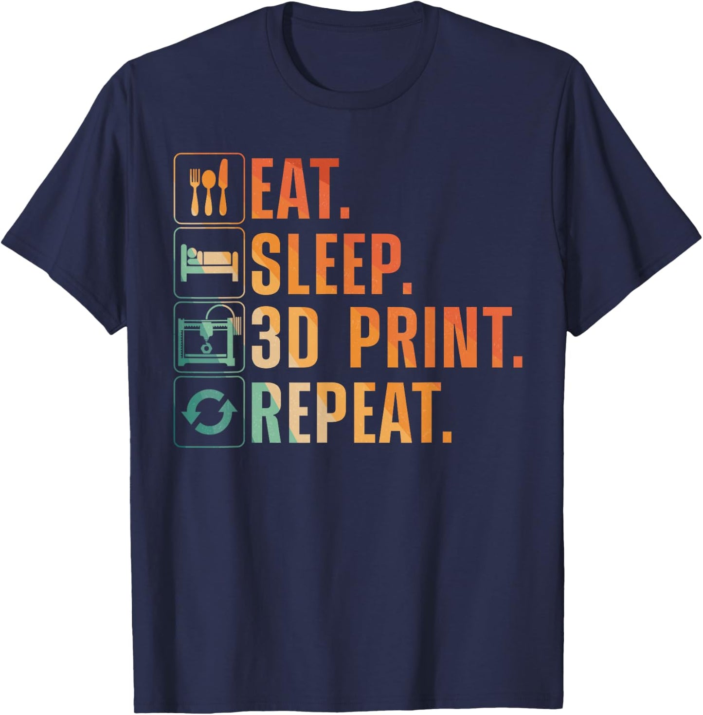 Cool 3D Printing Women 3D Printer Lovers Print Geeks T-Shirt - T-Shirt | Navy