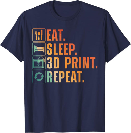 Cool 3D Printing Women 3D Printer Lovers Print Geeks T-Shirt - T-Shirt | Navy