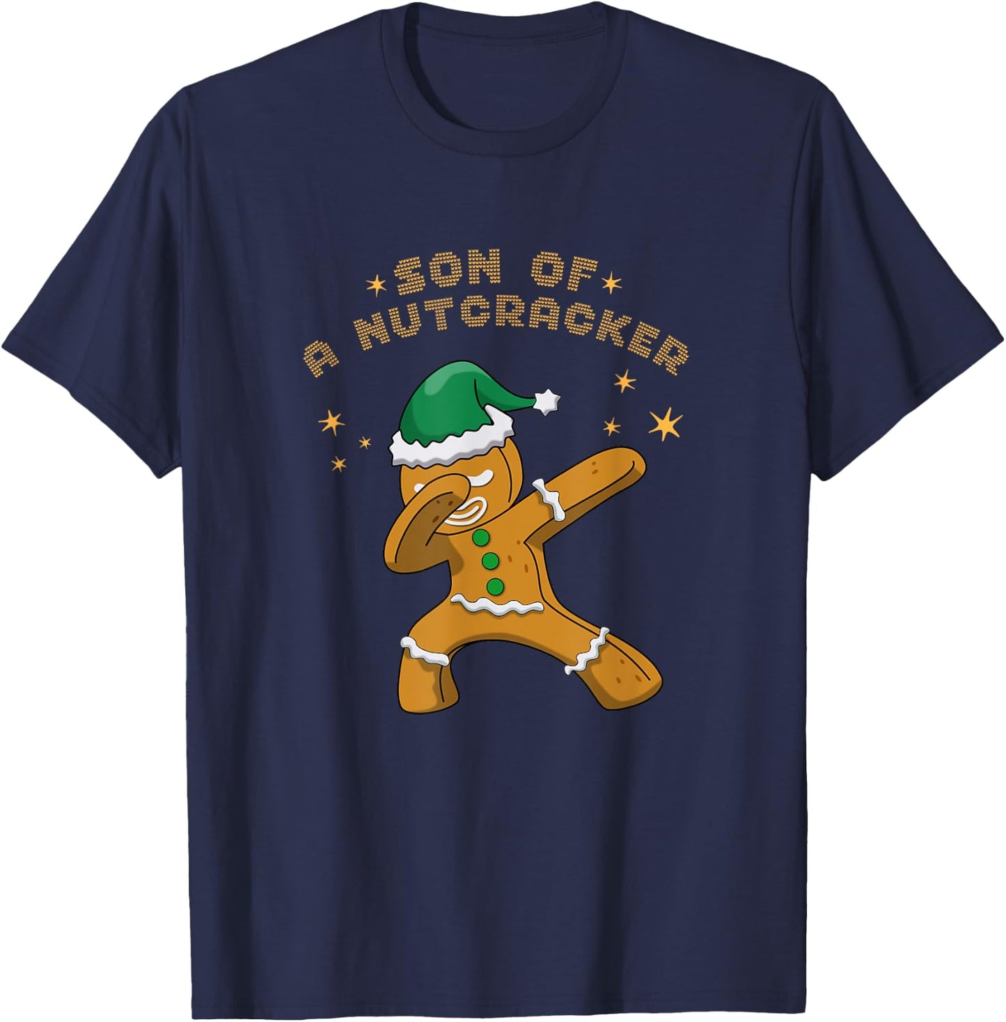 Son Of A Nutcracker Pajamas Christmas Gingerbread Man T-Shirt - T-Shirt | Navy